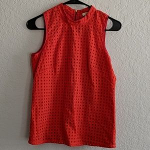 J.Crew red eyelet tank top